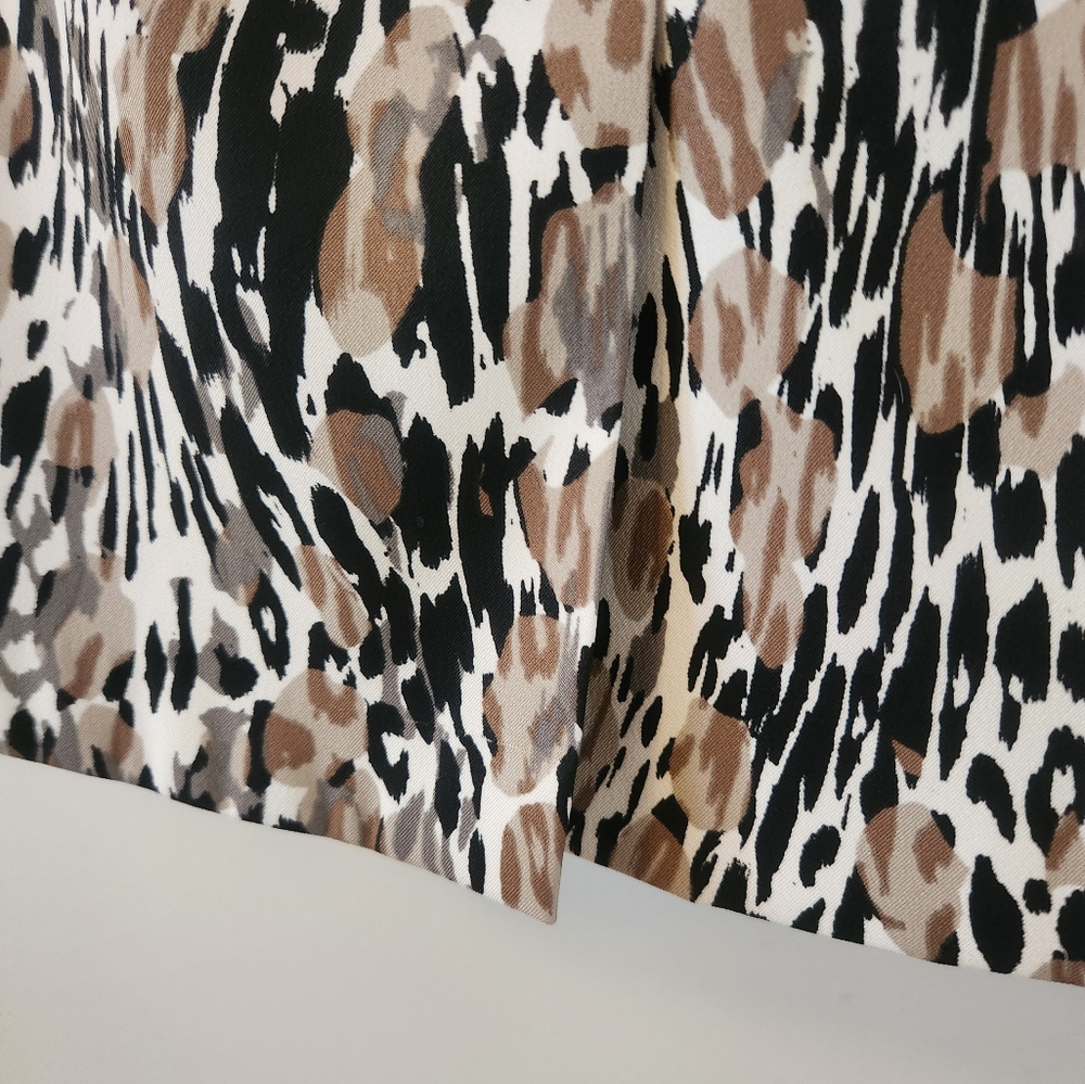 Kasper Dress Brown and Black Midi - Picture 2 of 9